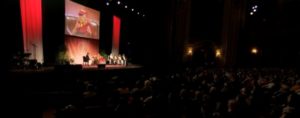 On May 6, the Dalai Lama spoke at Albany’s Palace Theatre to a crowd of about 2600.